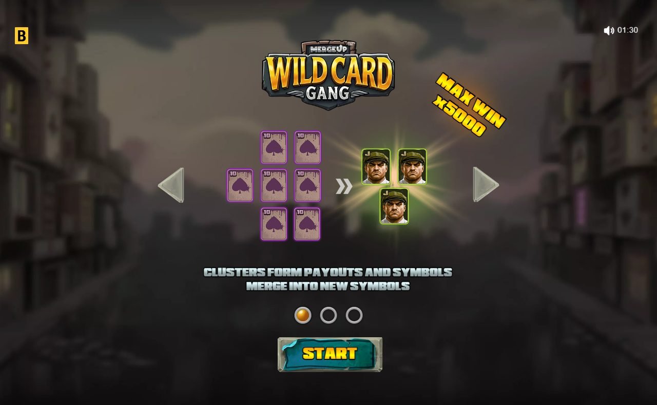 Wild Card Gang game lobby / feature intro