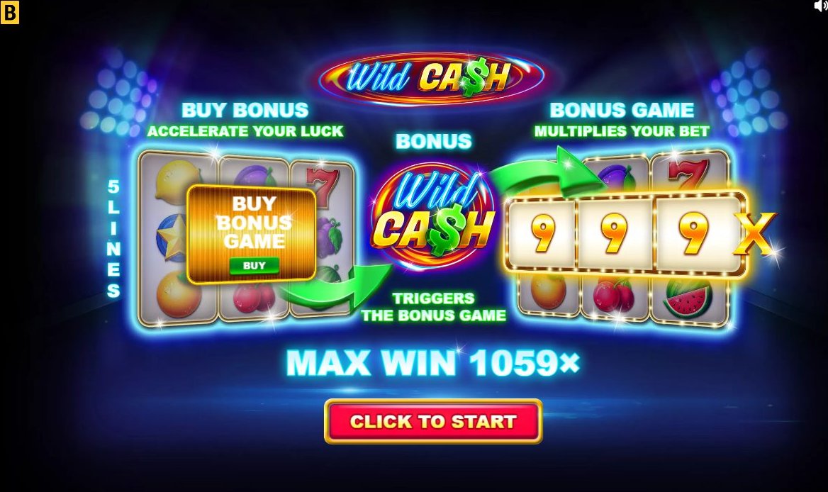 Wild Cash game lobby / feature intro