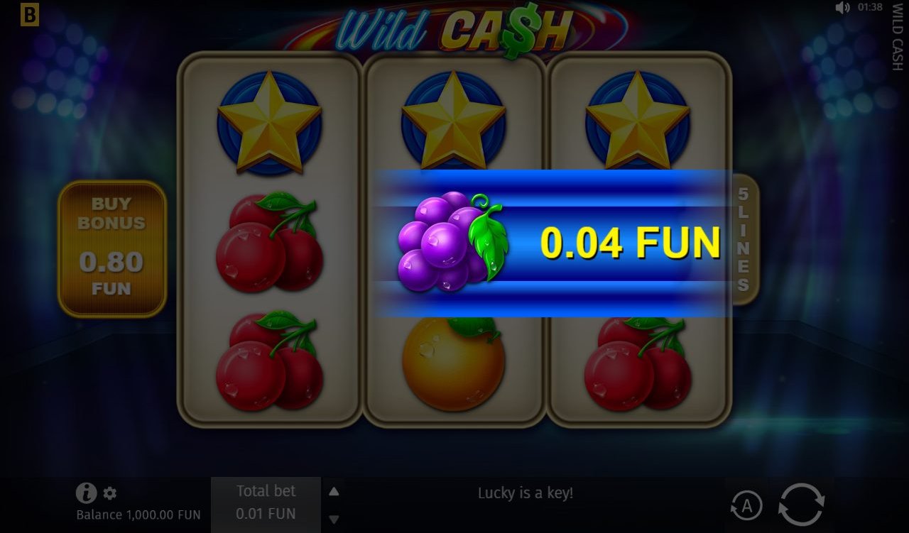 Wild Cash base game reels