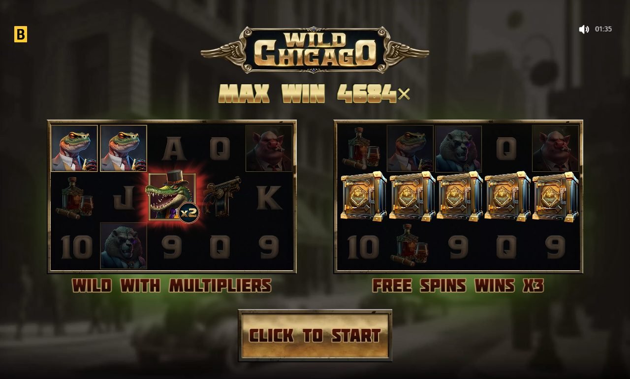 Wild Chicago game lobby / feature intro