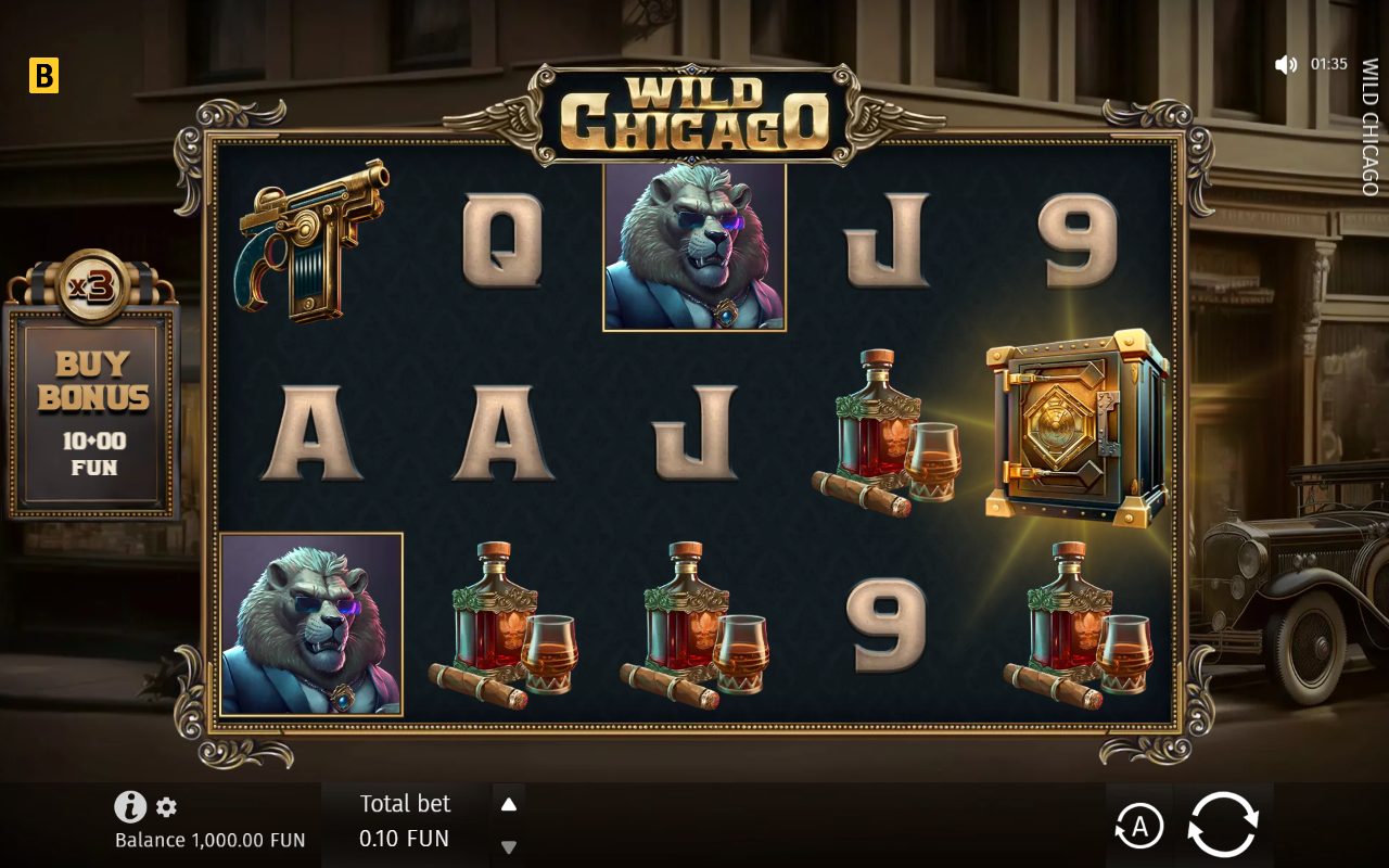 Wild Chicago base game reels