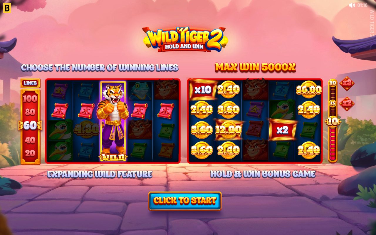 Wild Tiger 2 game lobby / feature intro