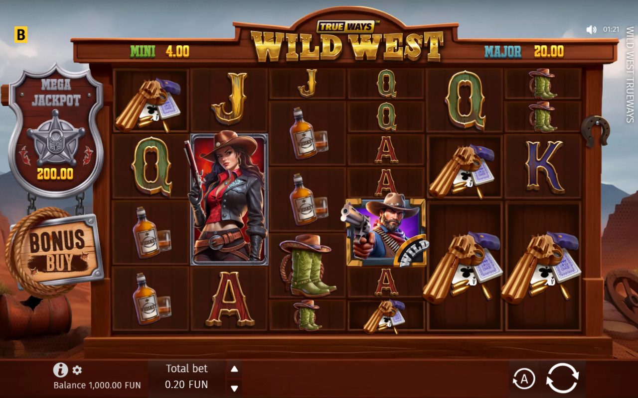 Wild West Trueways game lobby / feature intro