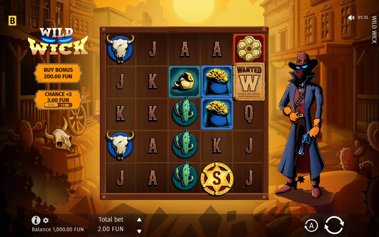 Wild Wick game lobby / feature intro