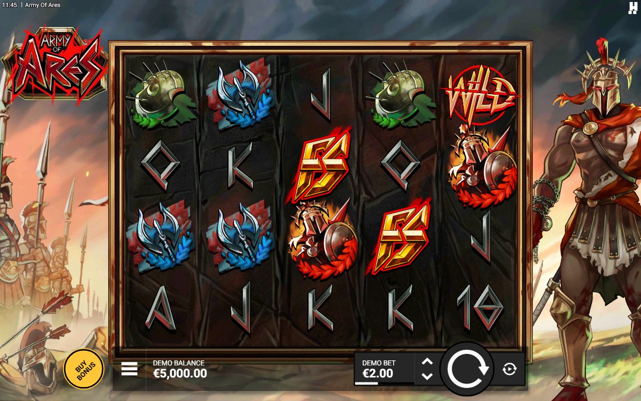 Army of Ares base game reels