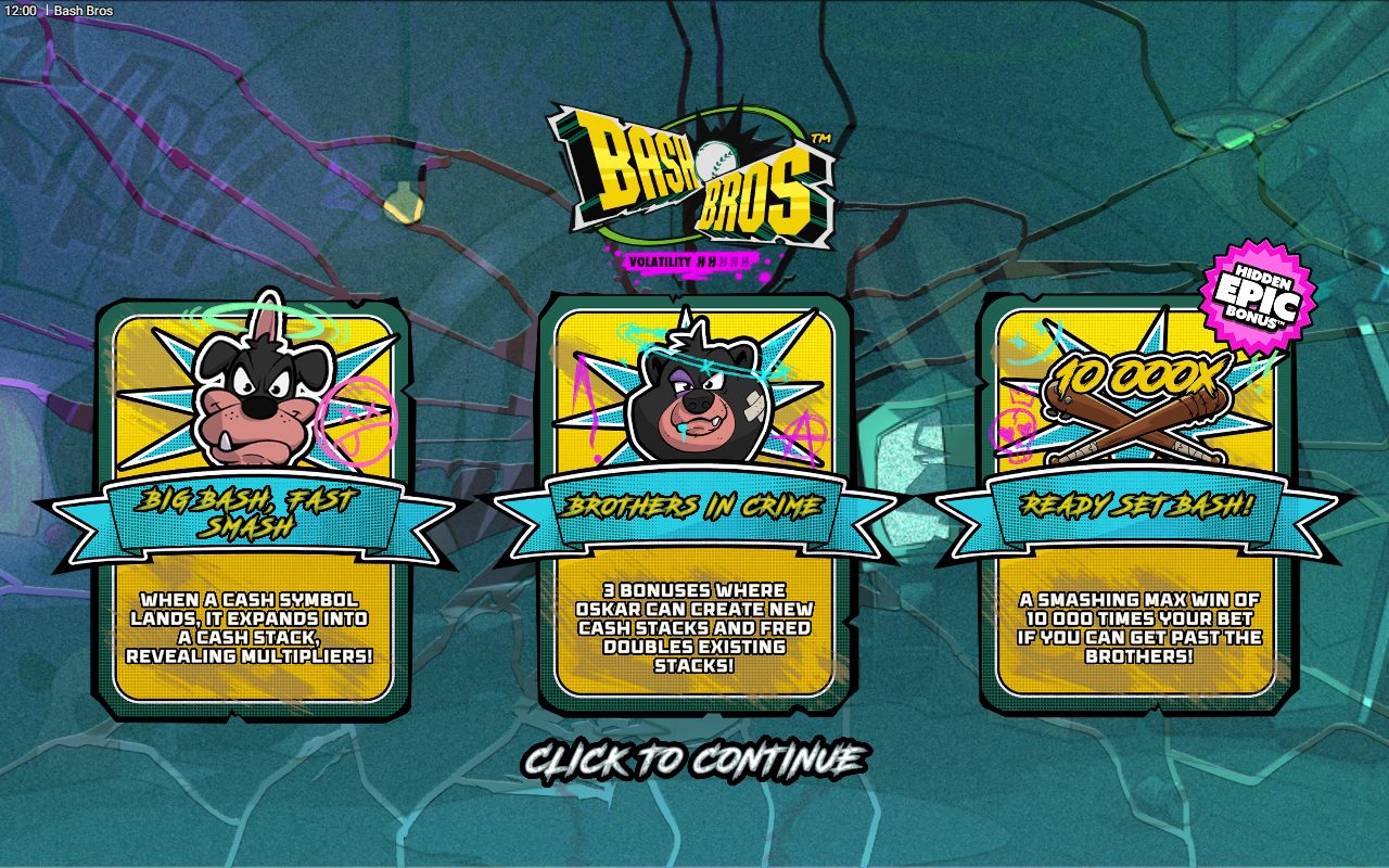 Bash Bros game lobby / feature intro