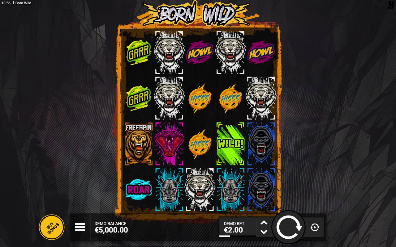 Born WILD base game reels