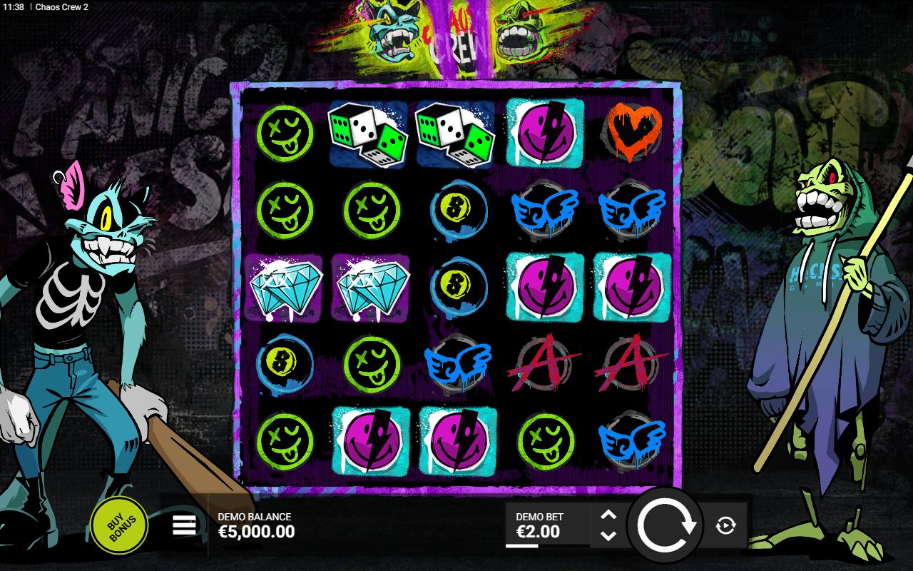 Chaos Crew 2 base game reels