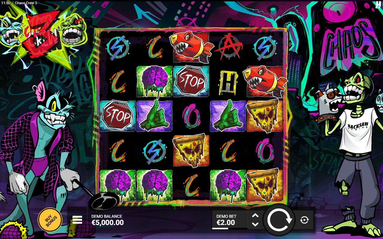 Chaos Crew 3 base game reels