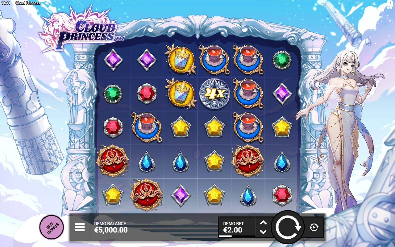 Cloud Princess base game reels