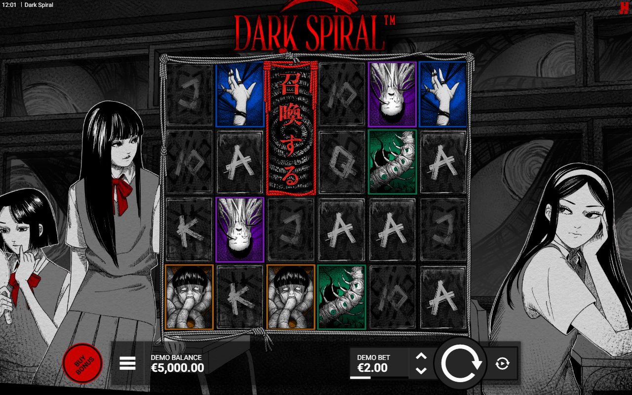 Dark Spiral base game reels