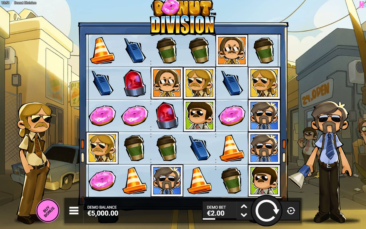 Donut Division base game reels