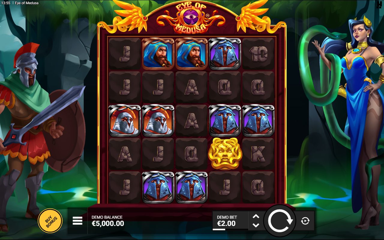 Eye of Medusa base game reels