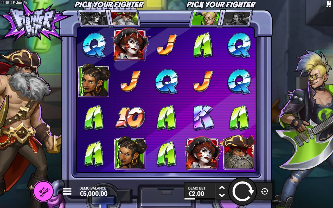 Fighter Pit base game reels