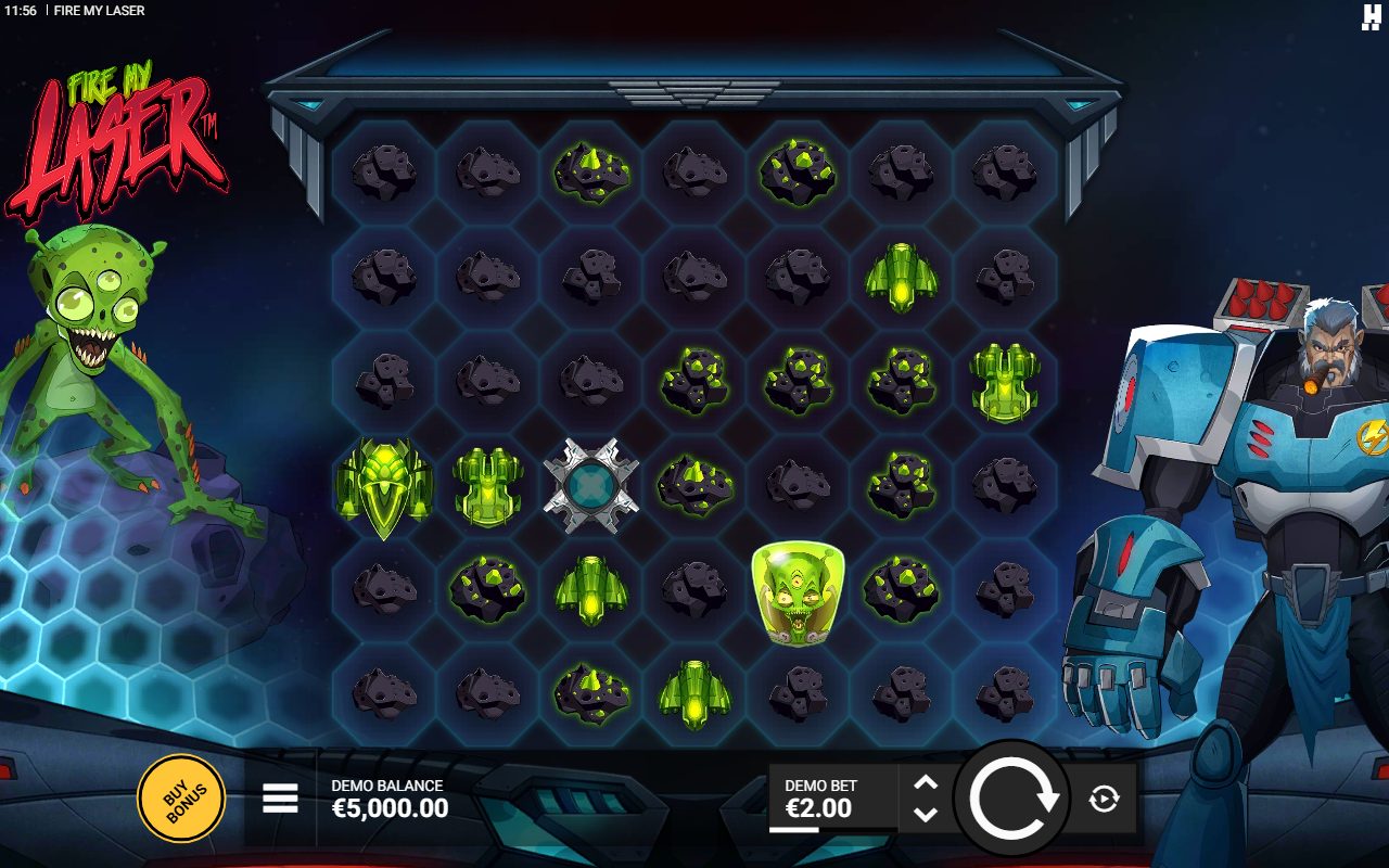 Fire my Laser base game reels