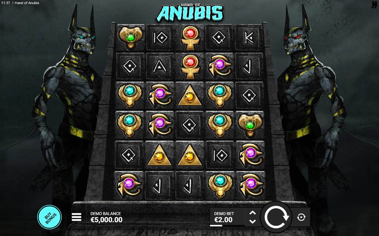 Hand of Anubis base game reels