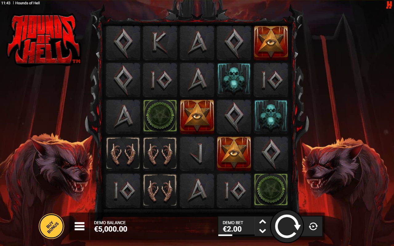 Hounds of Hell base game reels