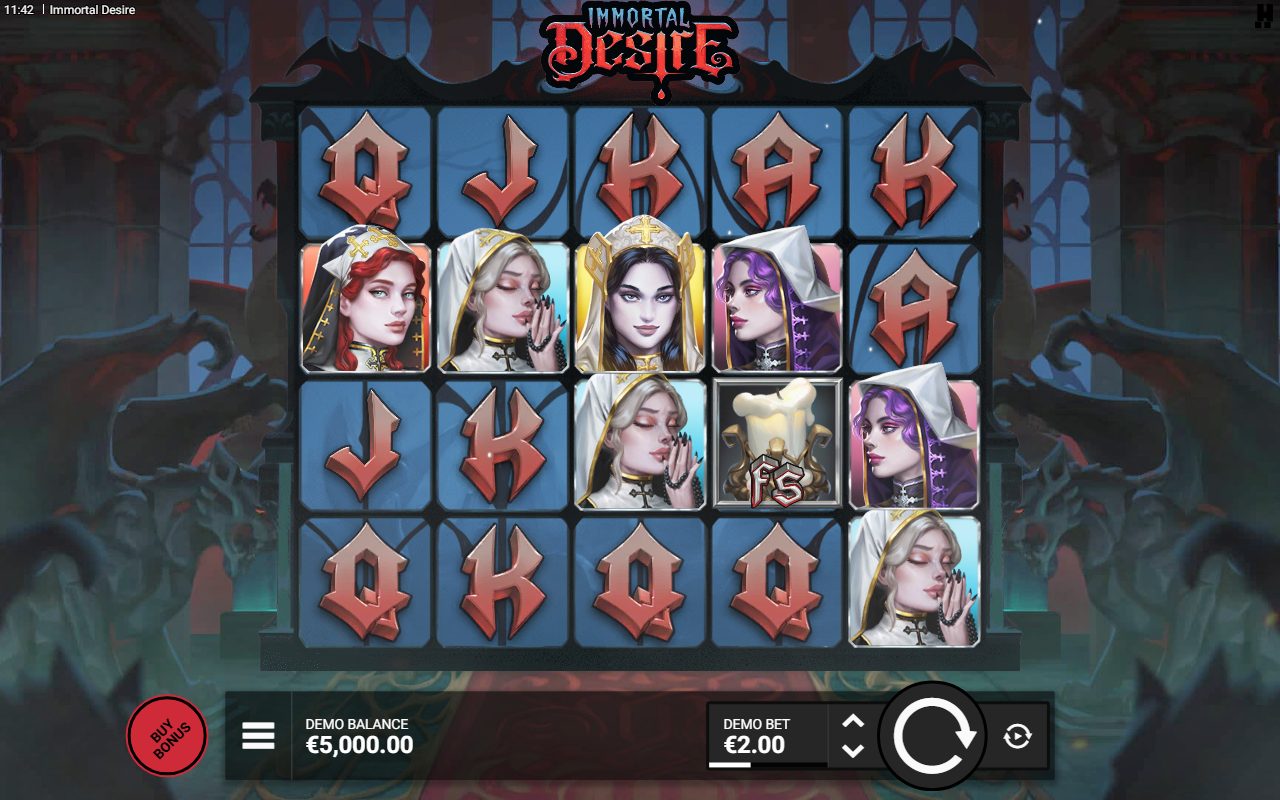 Immortal Desire base game reels