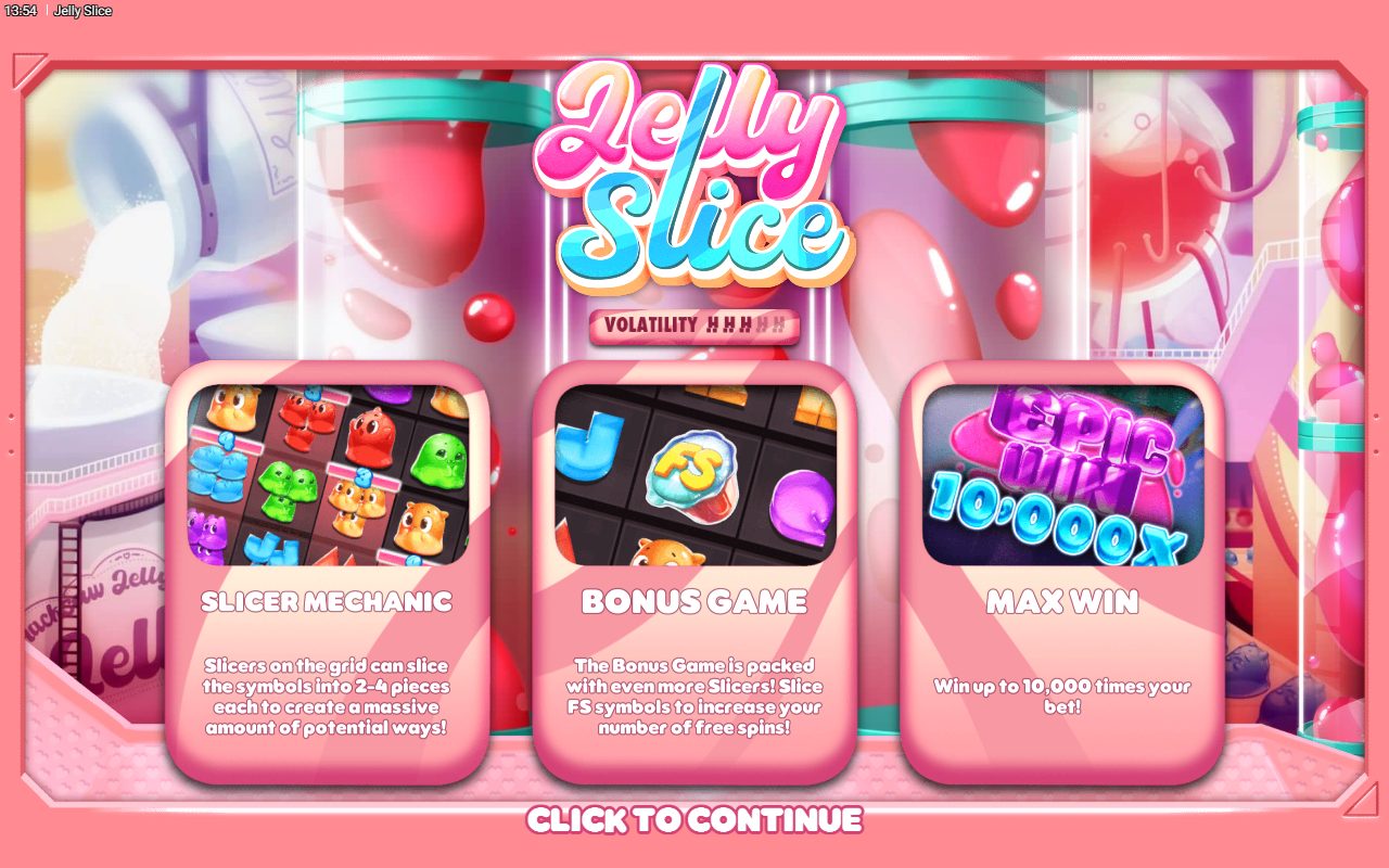 Jelly Slice game lobby / feature intro
