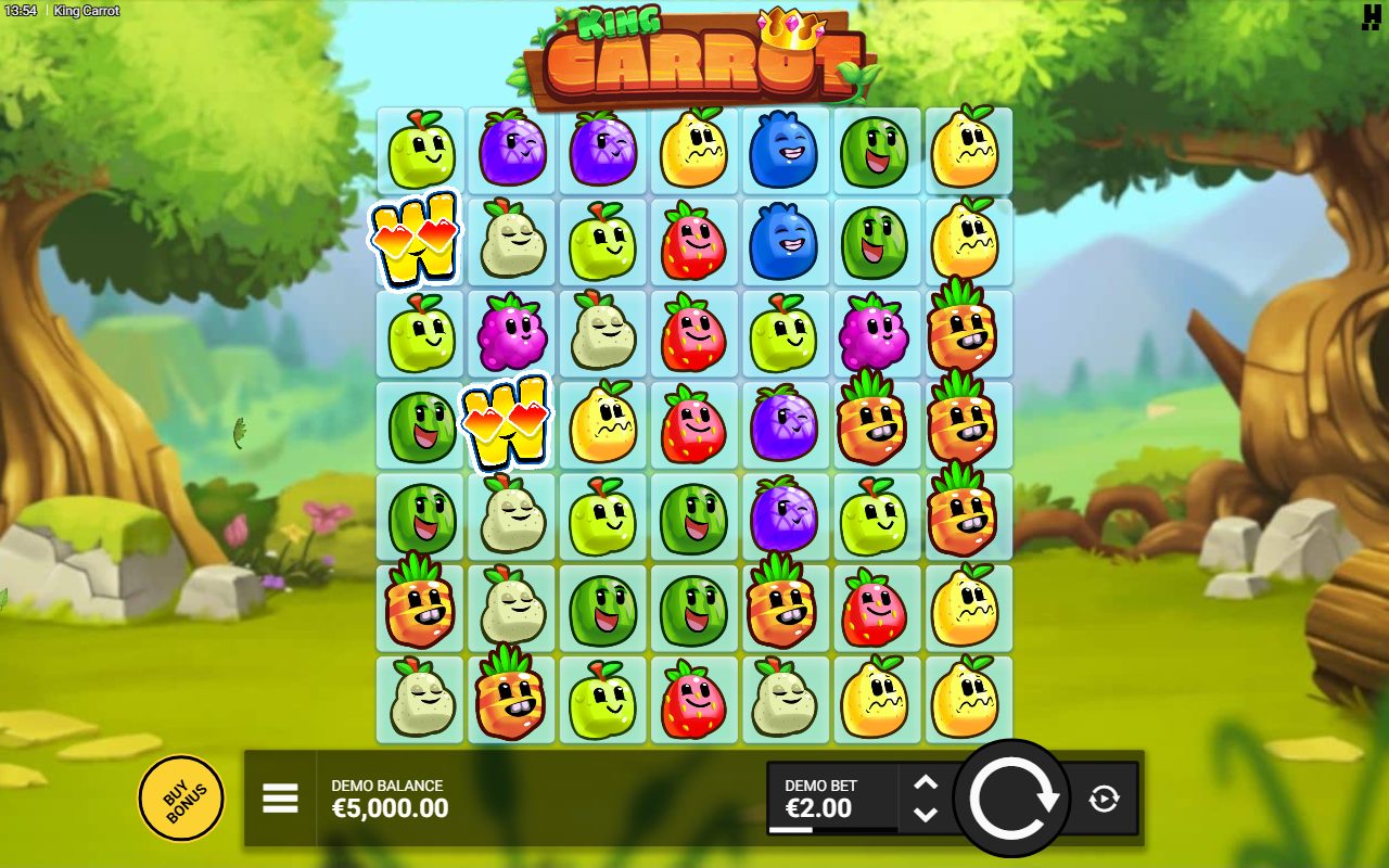 King Carrot base game reels