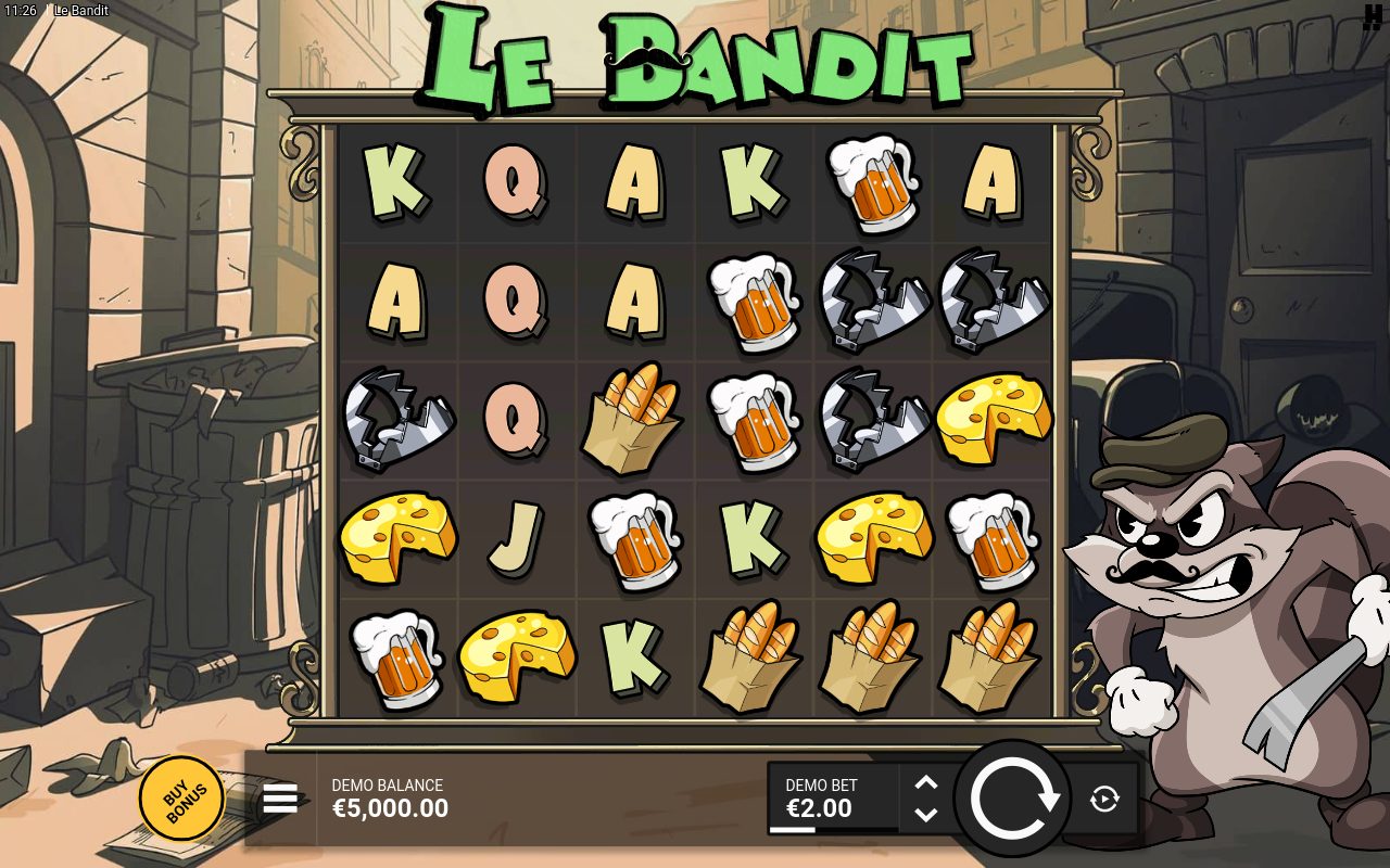 Le Bandit base game reels