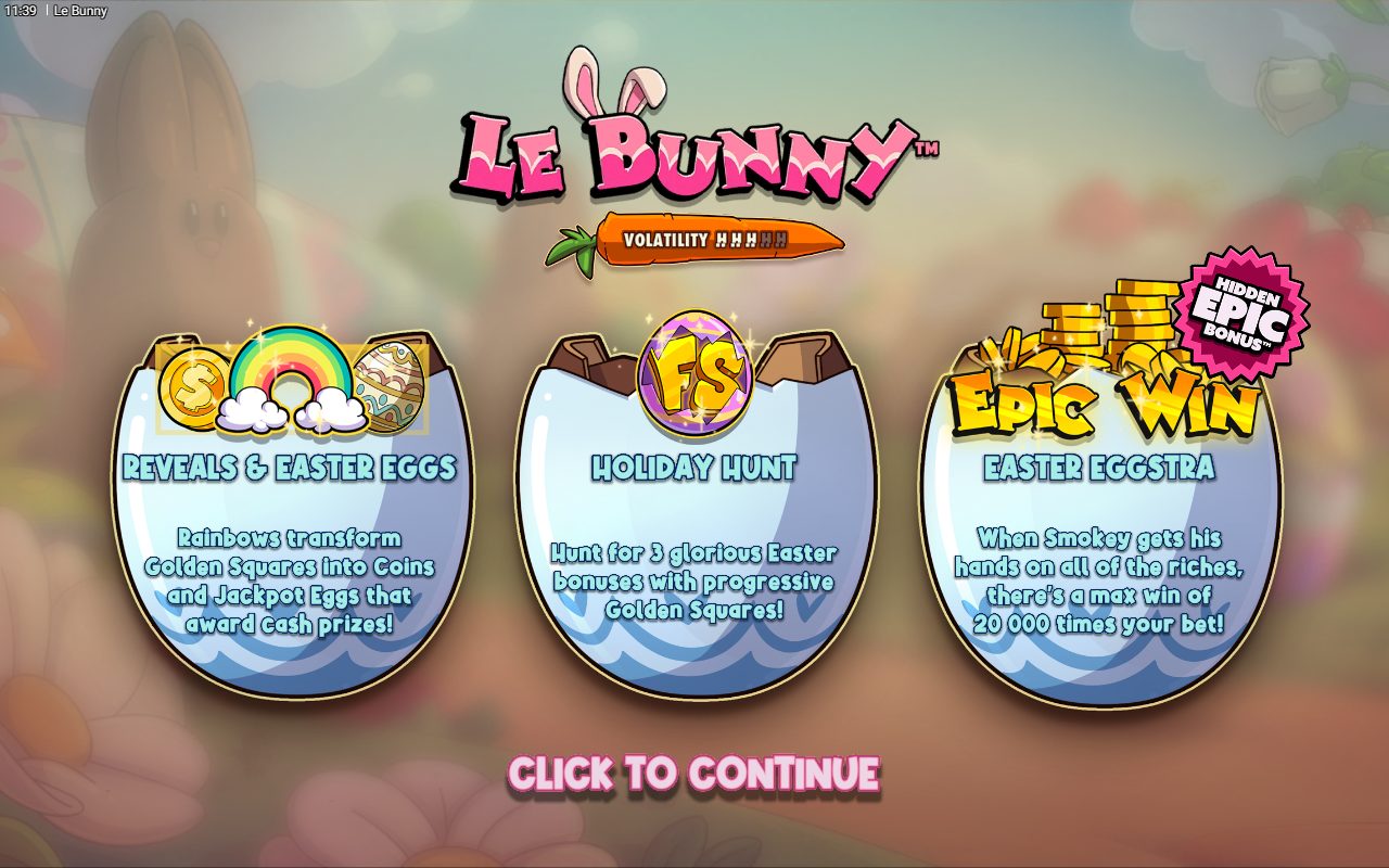 Le Bunny game lobby / feature intro