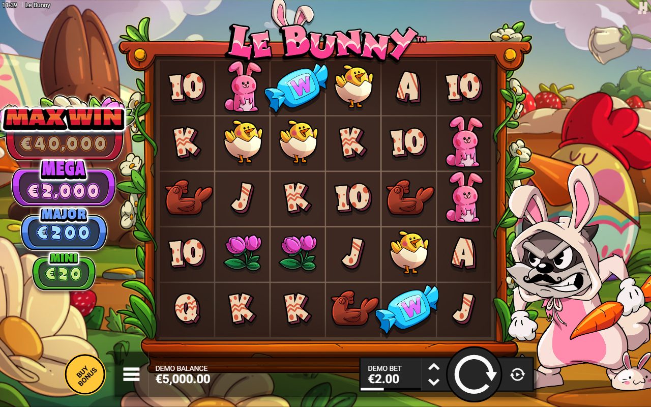Le Bunny base game reels