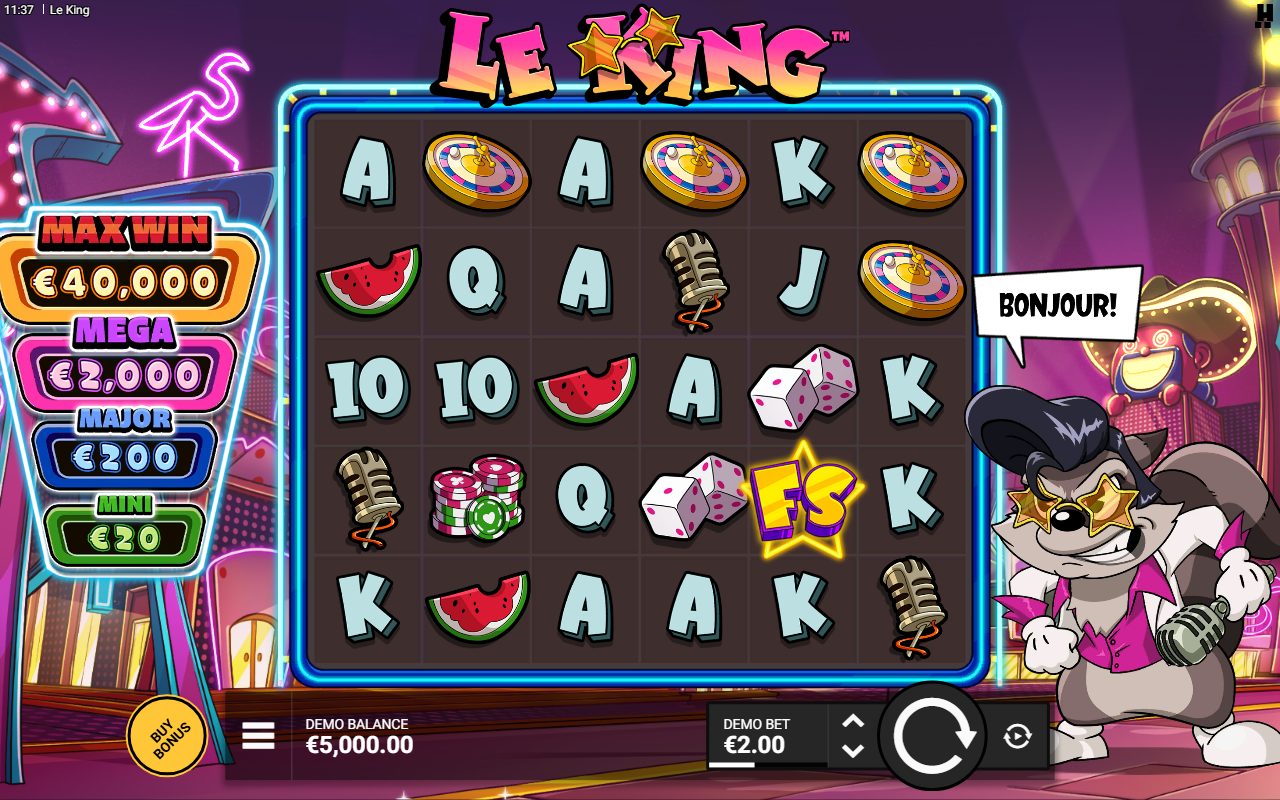 Le King base game reels