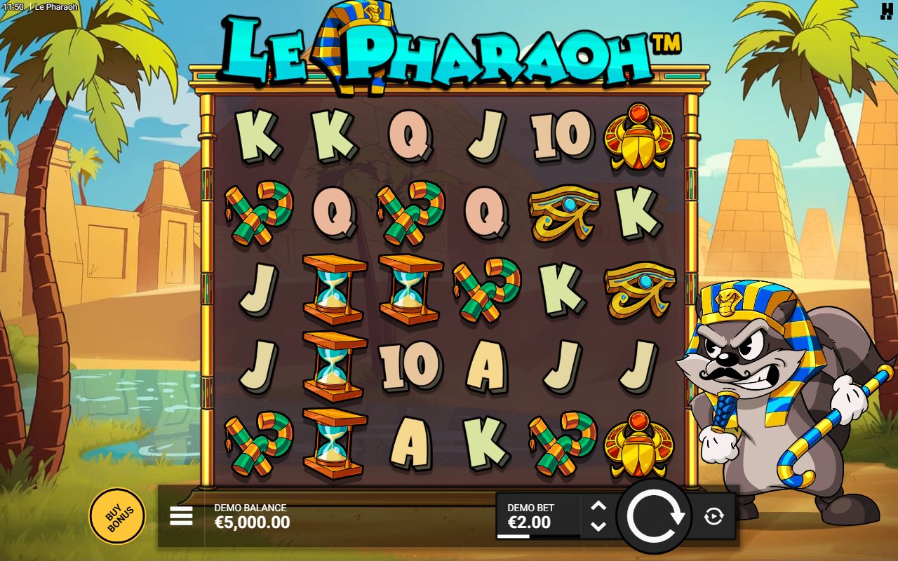 Le Pharaoh base game reels