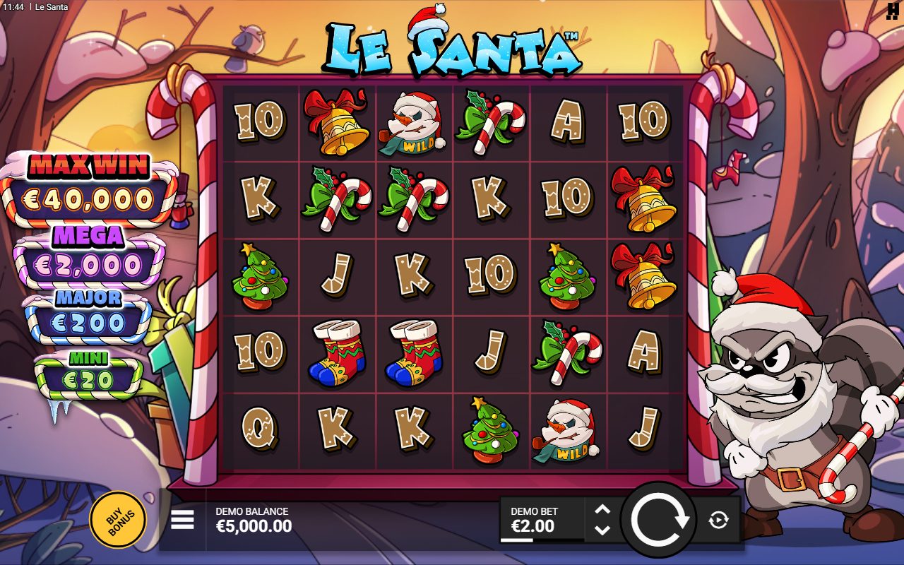 Le Santa base game reels