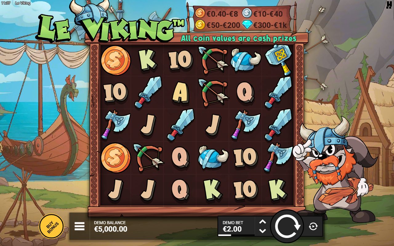 Le Viking base game reels