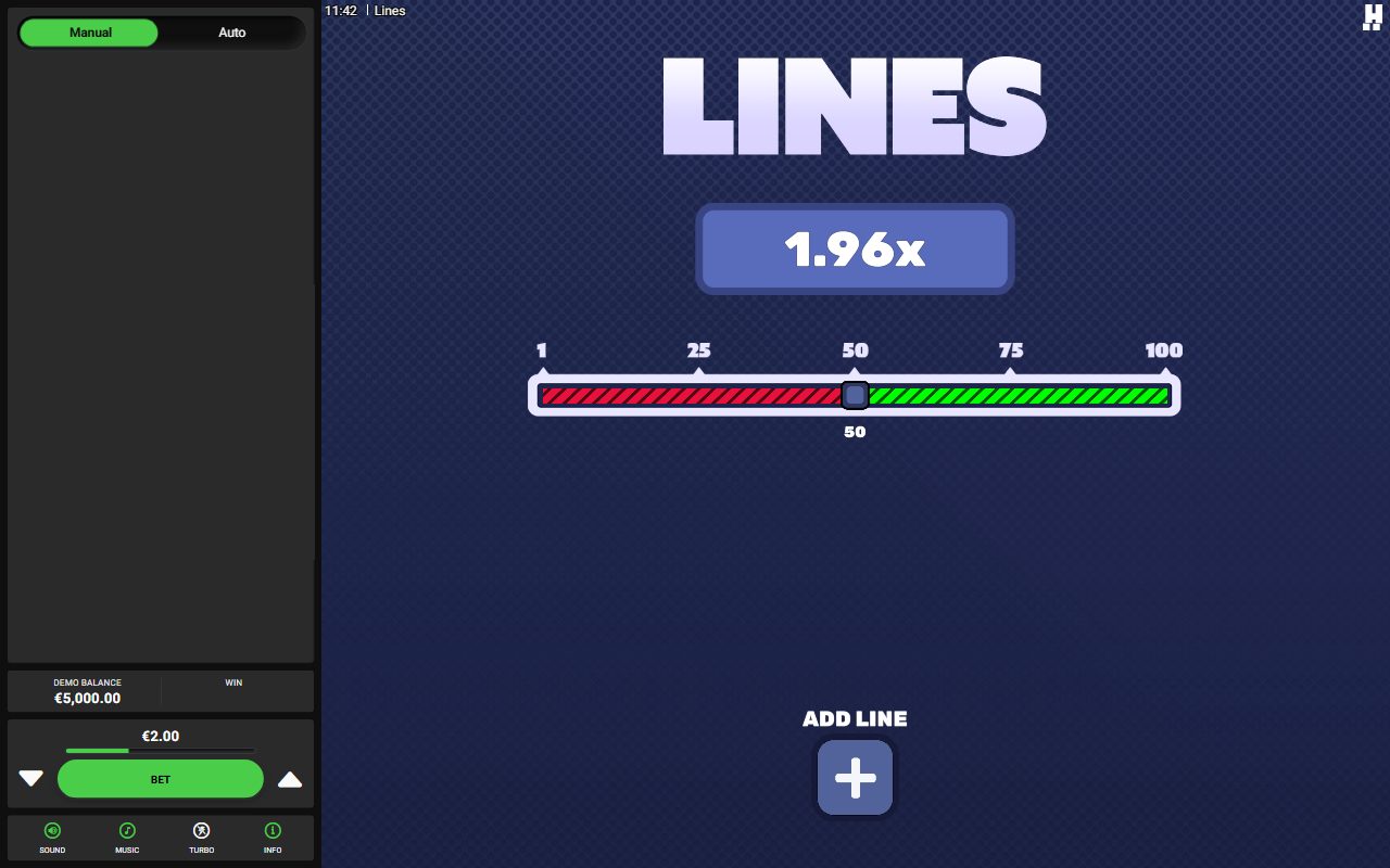 Lines base game reels