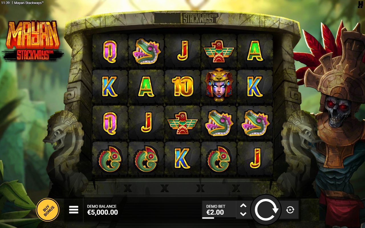 Mayan Stackways base game reels