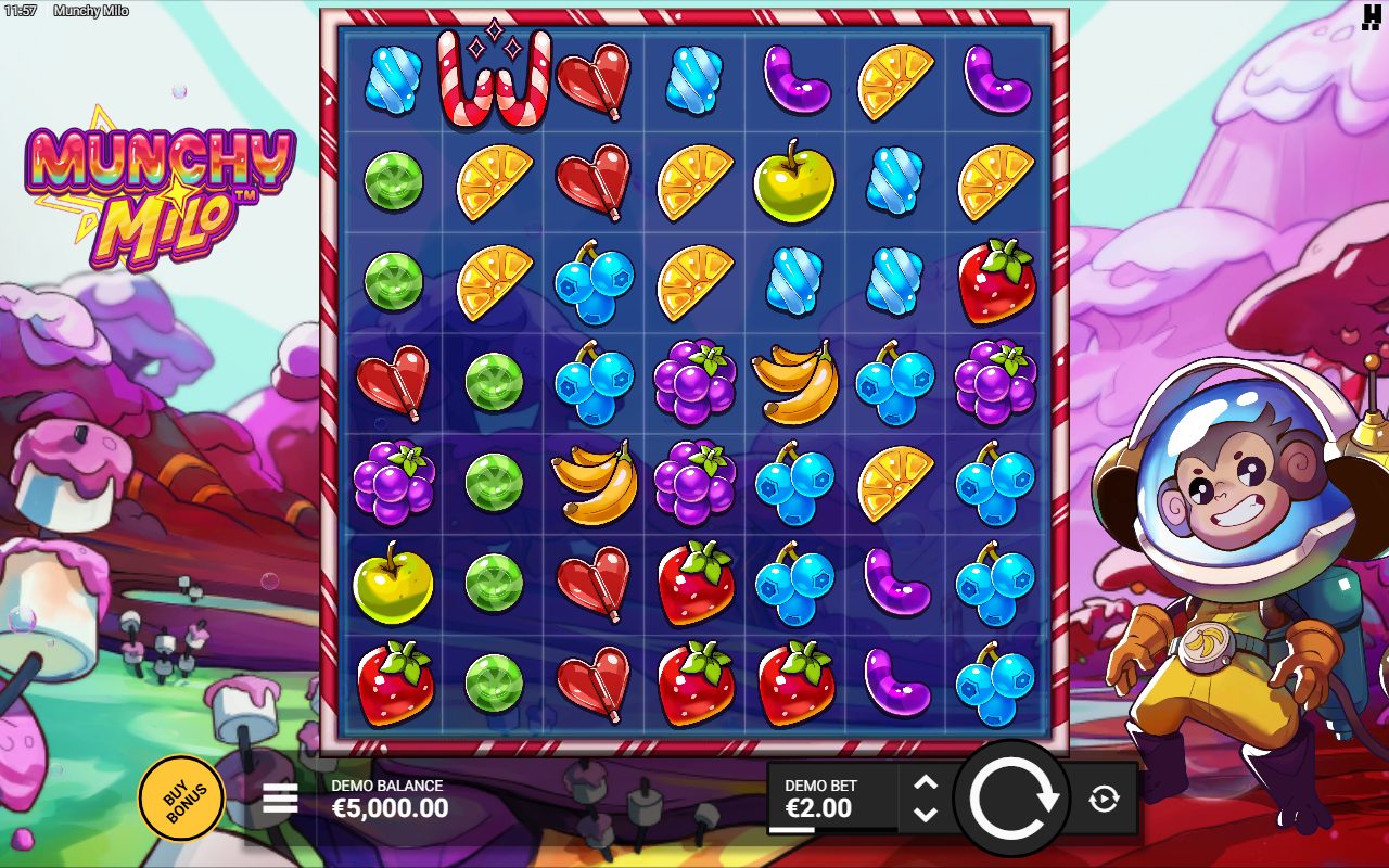 Munchy Milo base game reels