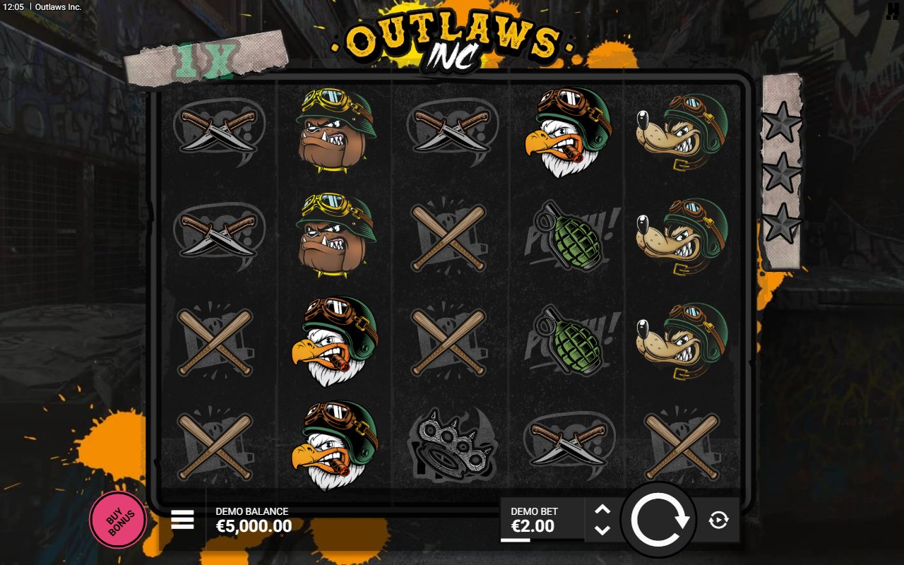 Outlaws Inc base game reels
