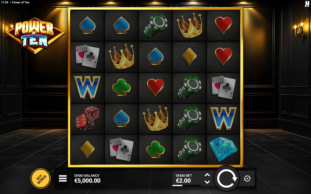 Power of Ten base game reels