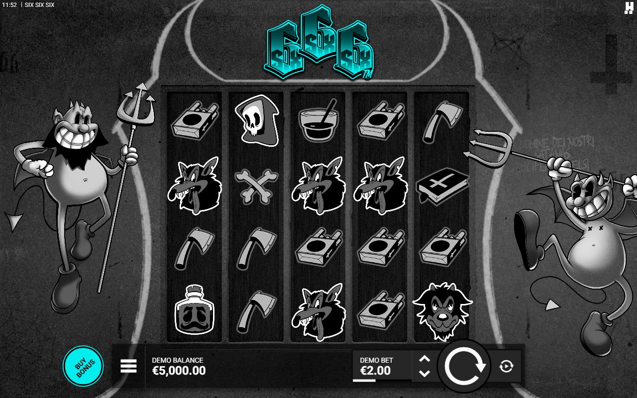 SixSixSix base game reels