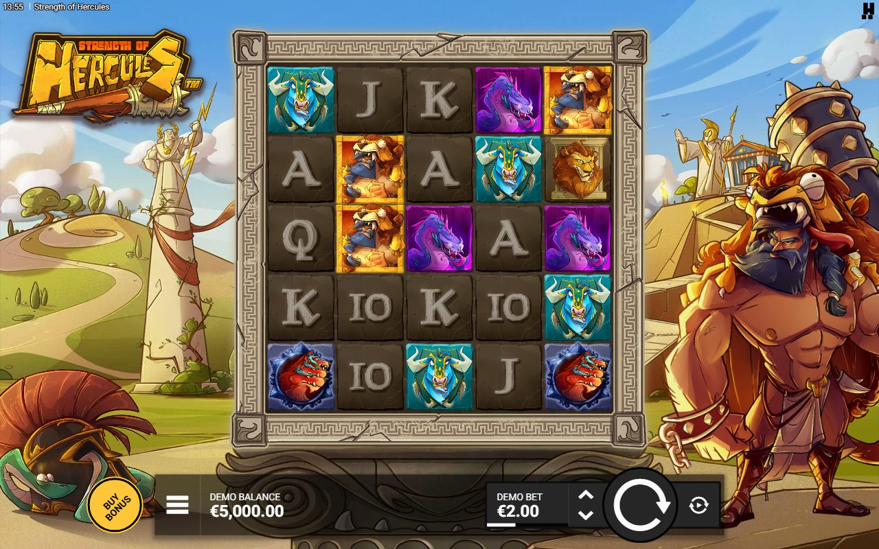 Strength of Hercules base game reels