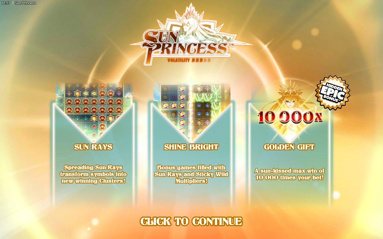 Sun Princess game lobby / feature intro