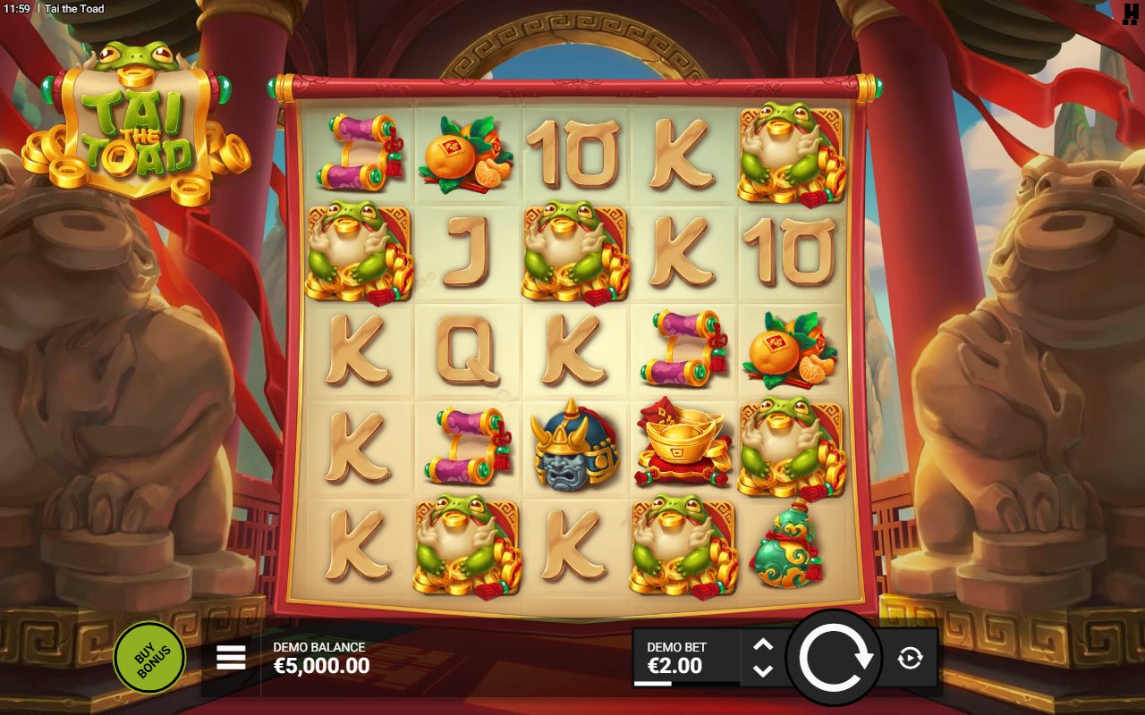 Tai the Toad base game reels
