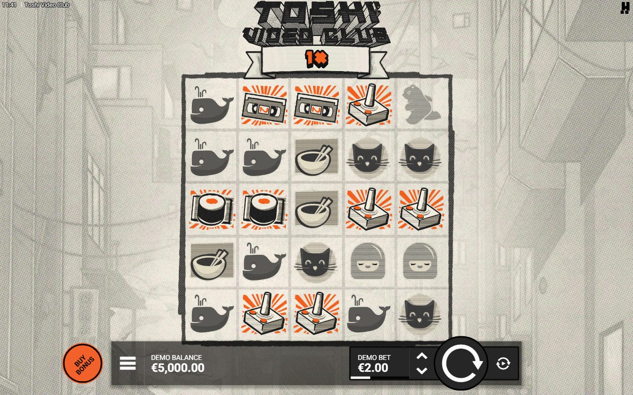 Toshi Video Club base game reels