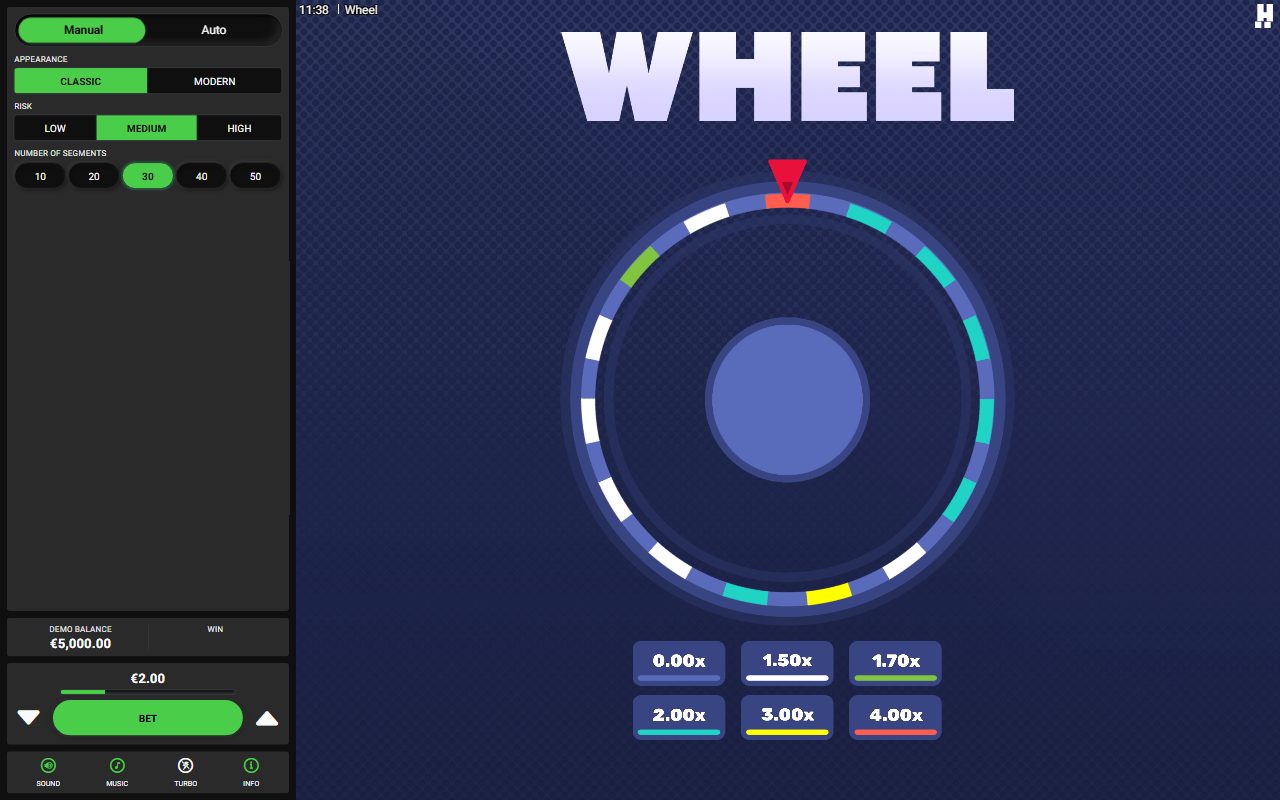 Wheel base game reels