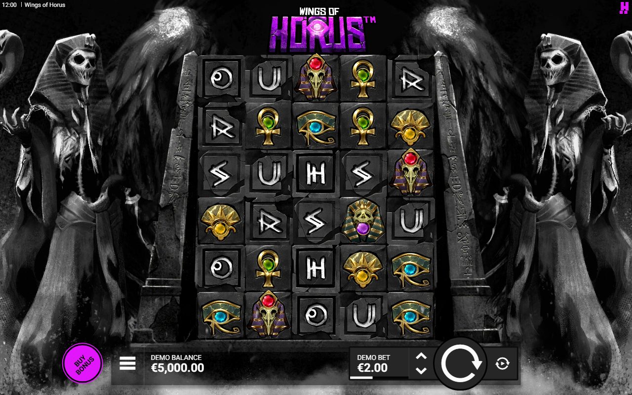 Wings of Horus base game reels