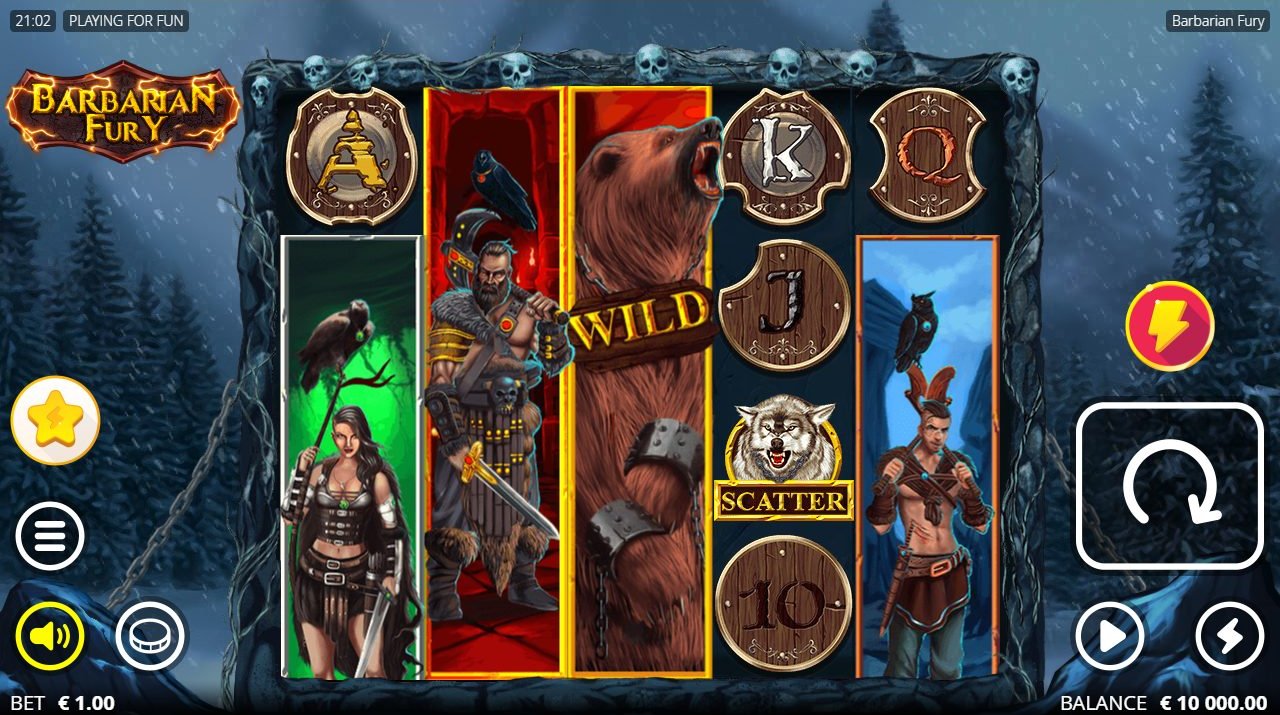 Barbarian Fury base game reels