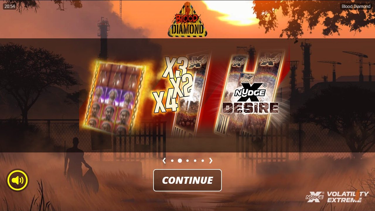 Blood Diamond game lobby / feature intro