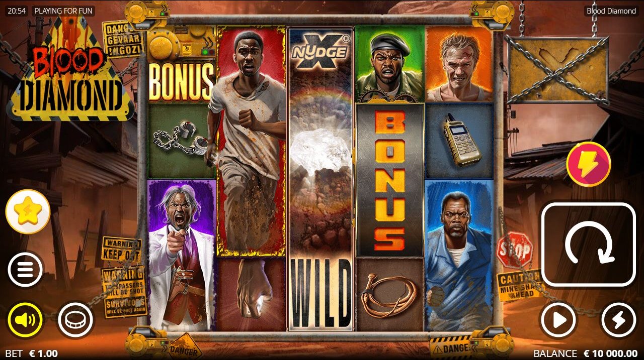 Blood Diamond base game reels