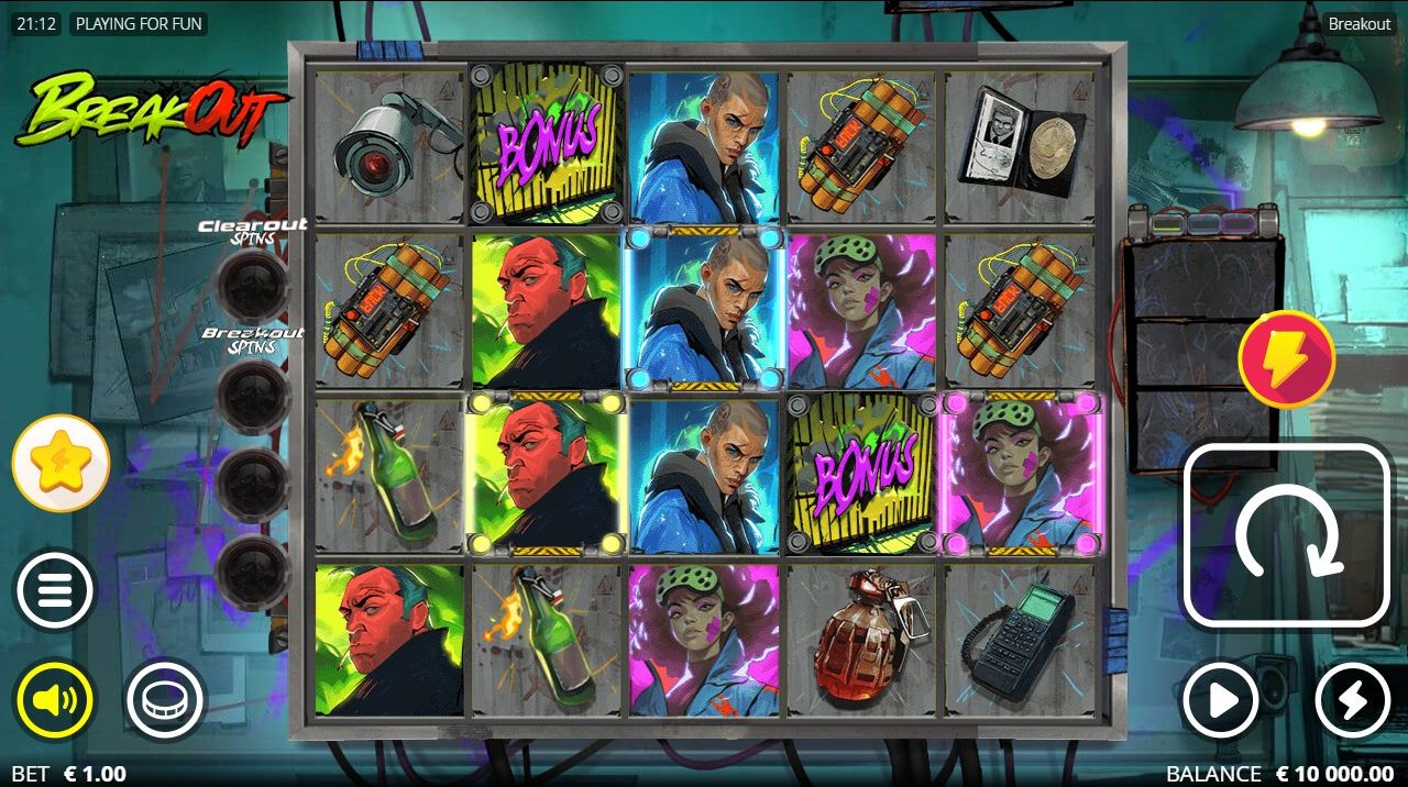 Breakout base game reels