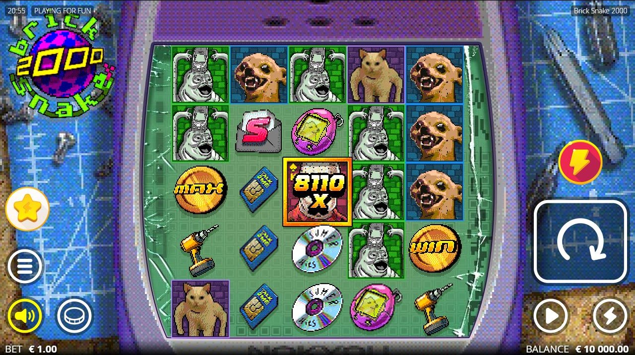 BRICK SNAKE 2000 base game reels