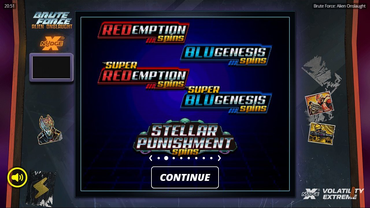 Brute Force: Alien Onslaught game lobby / feature intro