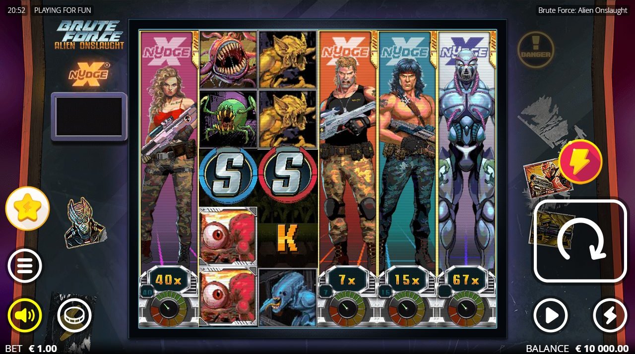 Brute Force: Alien Onslaught base game reels